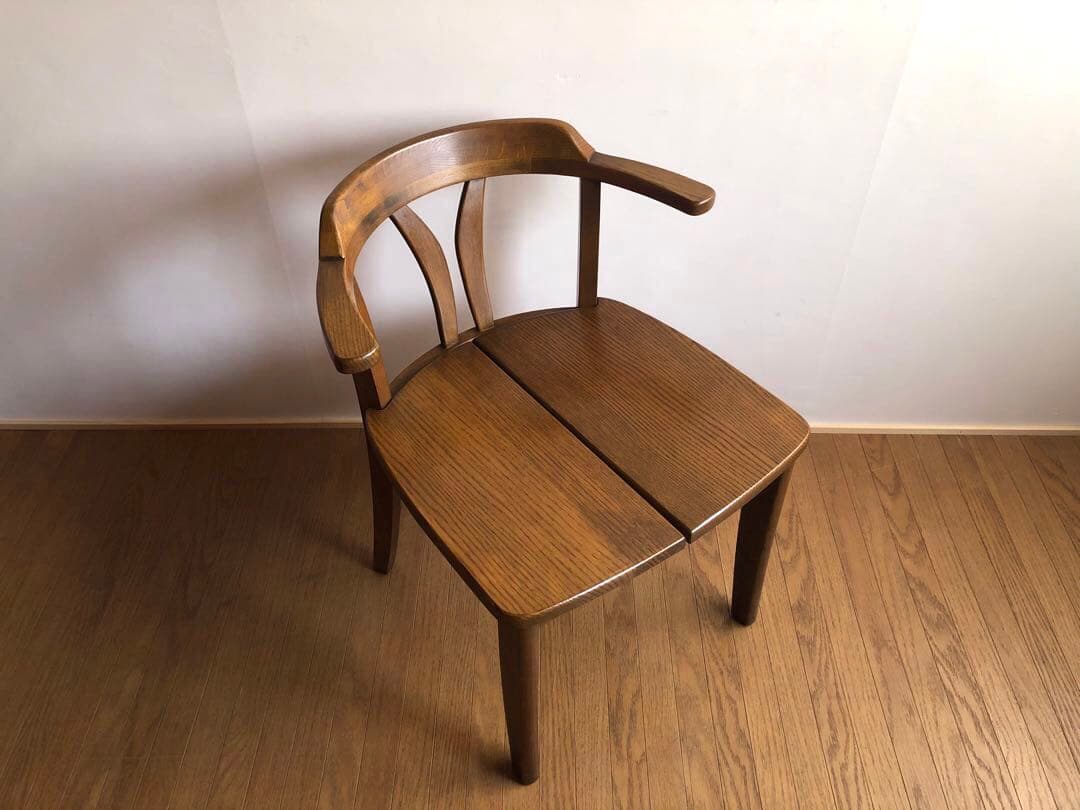 飛騨家具 浜本工芸 アームチェア② 肘掛け 安楽椅子 楢無垢材 民藝家具 古民家