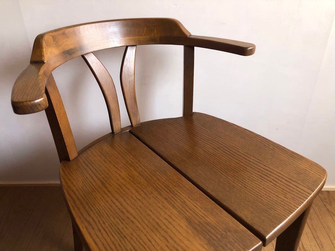 飛騨家具 浜本工芸 アームチェア② 肘掛け 安楽椅子 楢無垢材 民藝家具 古民家