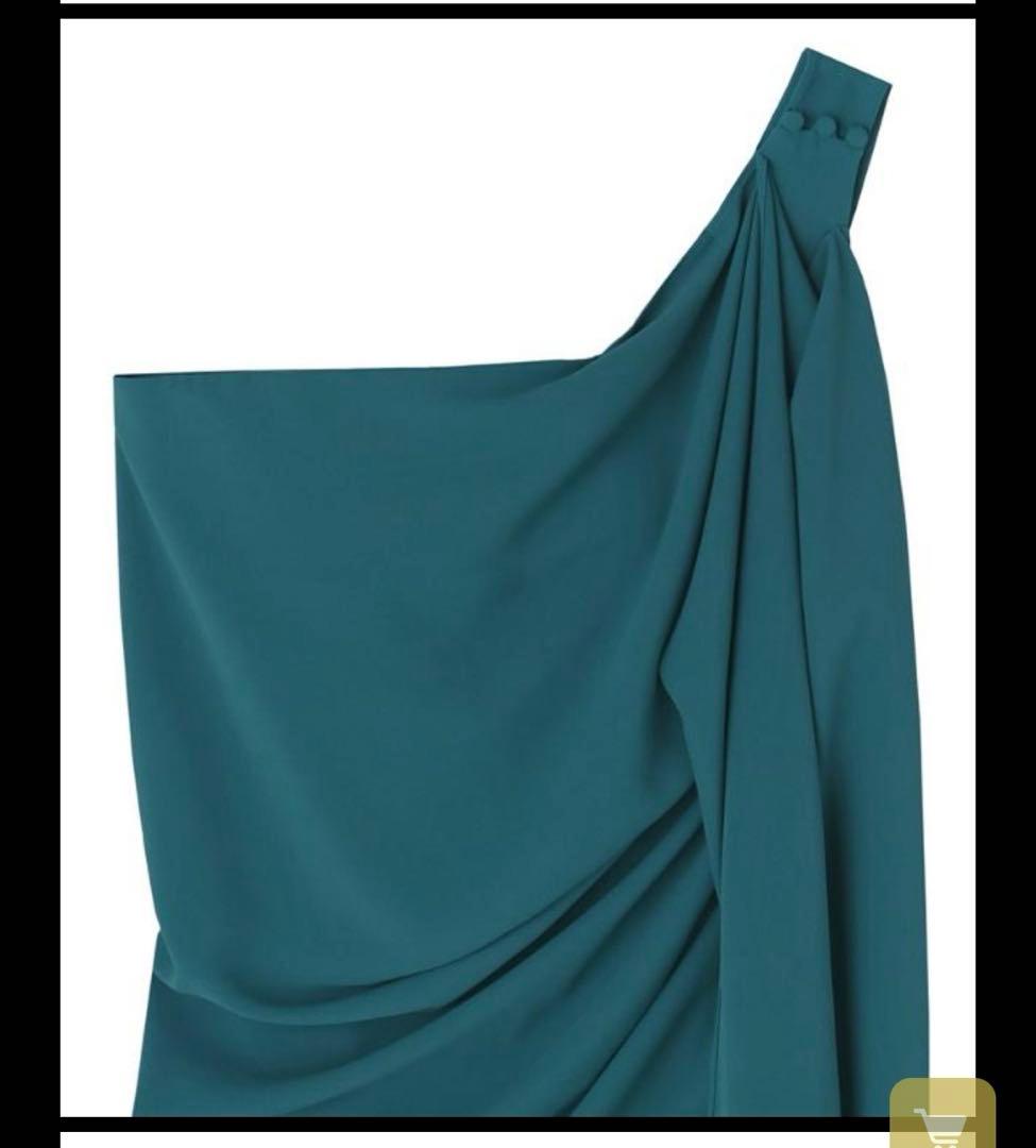 JENNE ドレープワンショルダーワンピース ドレス Sサイズ