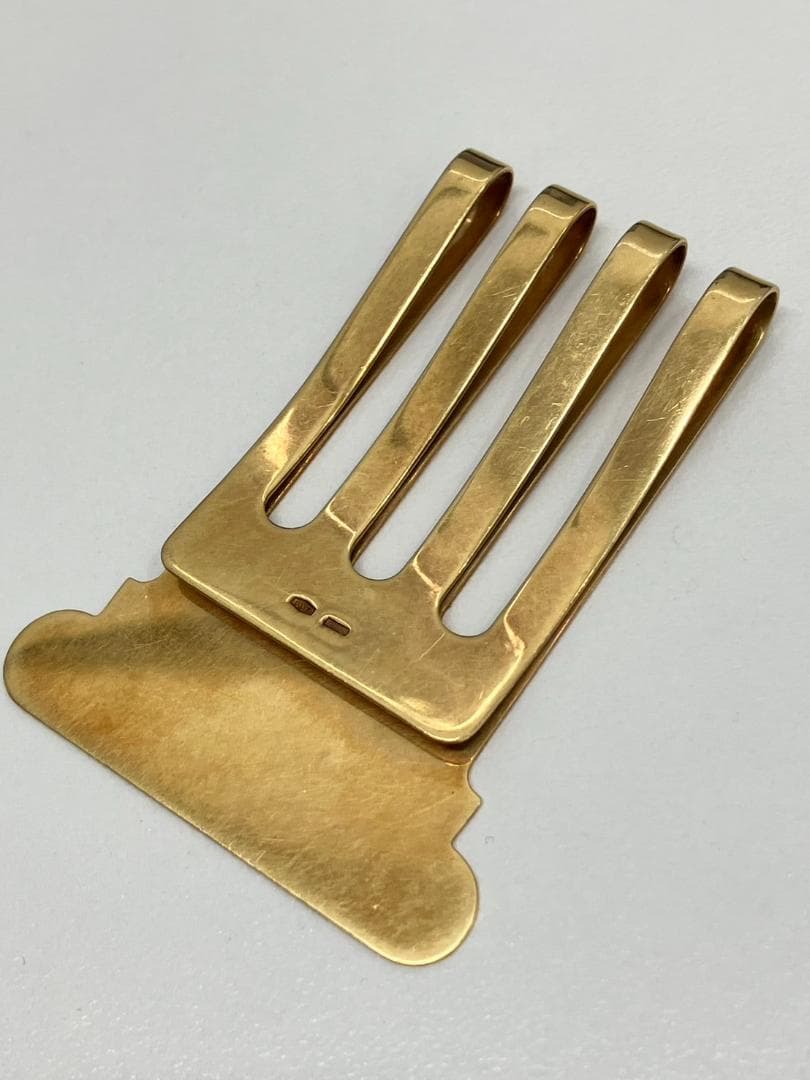 K18 ブルガリ　金無垢　マネークリップ 750刻印　希少　レア　16.8g