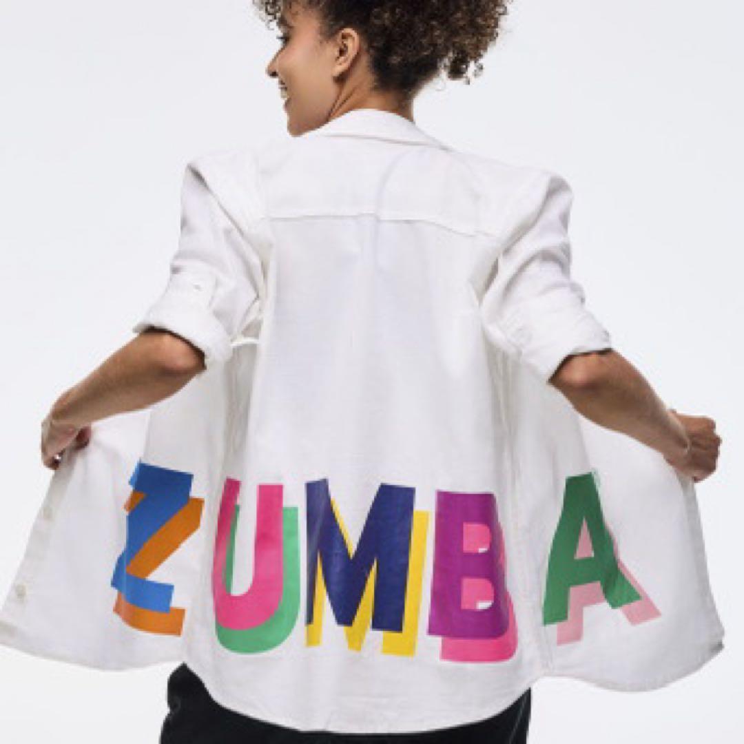 ZUMBA ズンバ正規品 Sサイズ カラフルボタンアップシャツ
