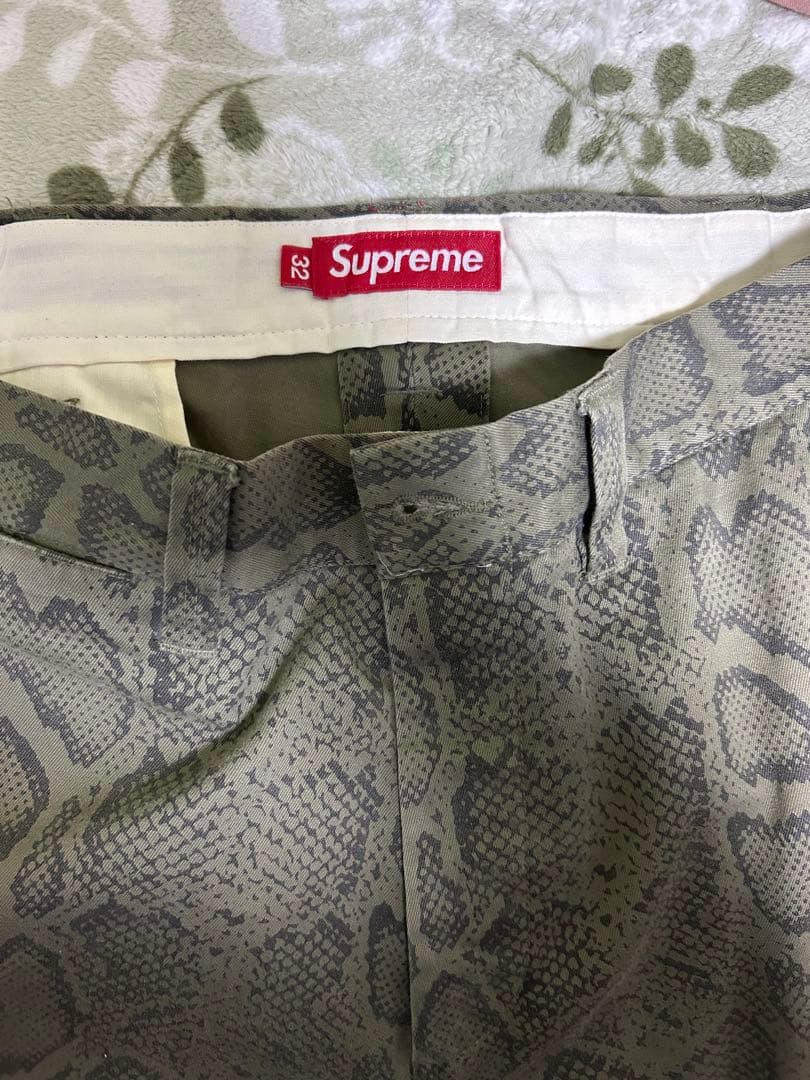 Supreme 蛇柄 パンツ サイズ32
