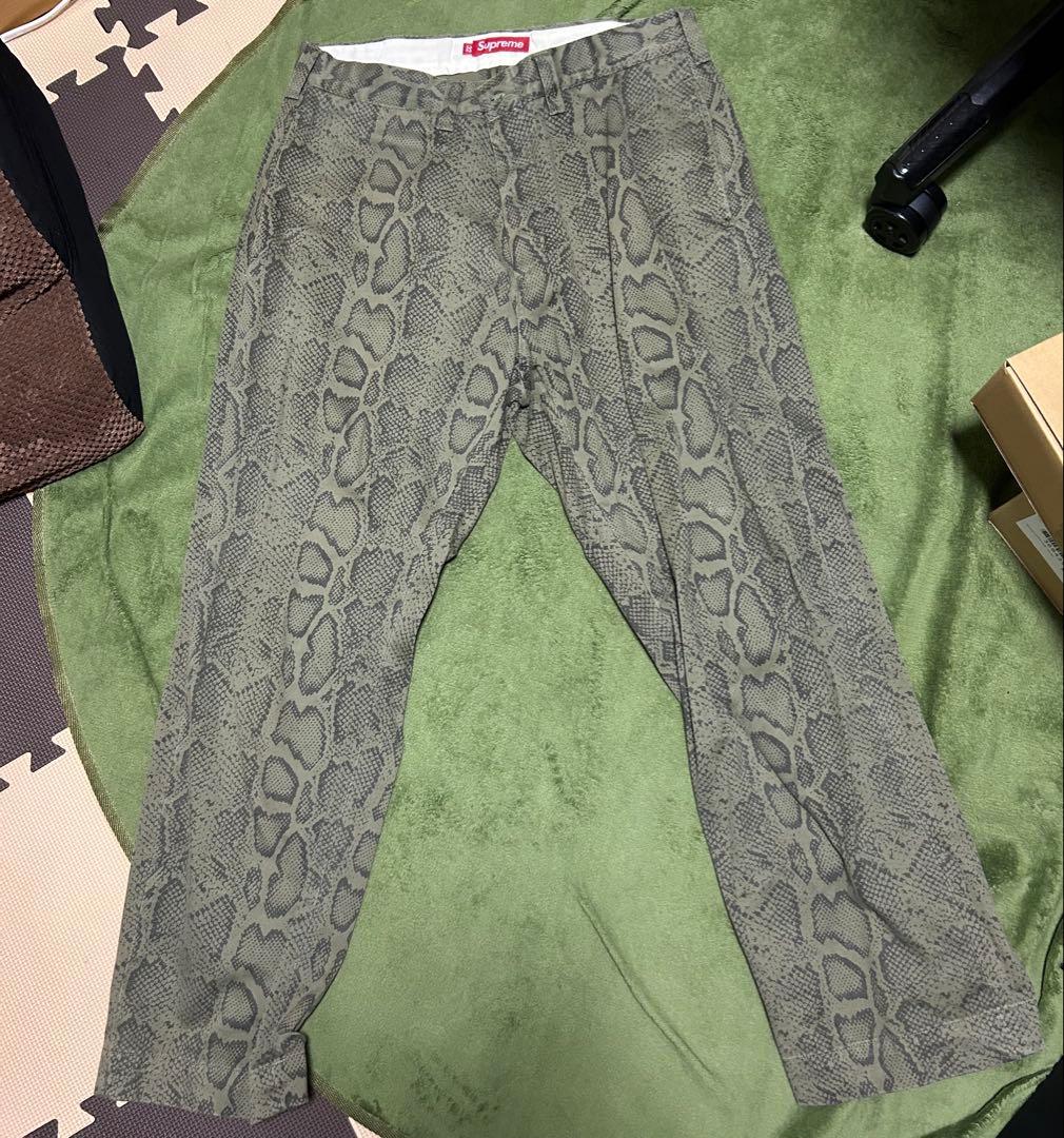 Supreme 蛇柄 パンツ サイズ32