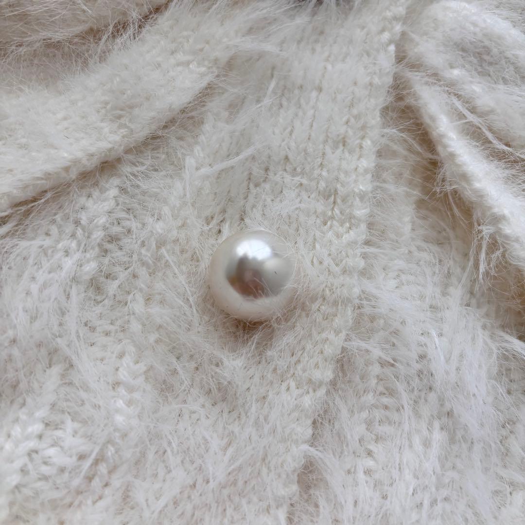 LIZLISA リズリサ ダブルリボンニットファーポンチョ