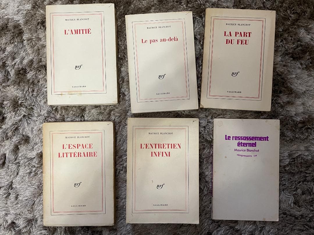 モーリス・ブランショ「文学空間」「終わりなき対話」他（フランス語）３冊セット