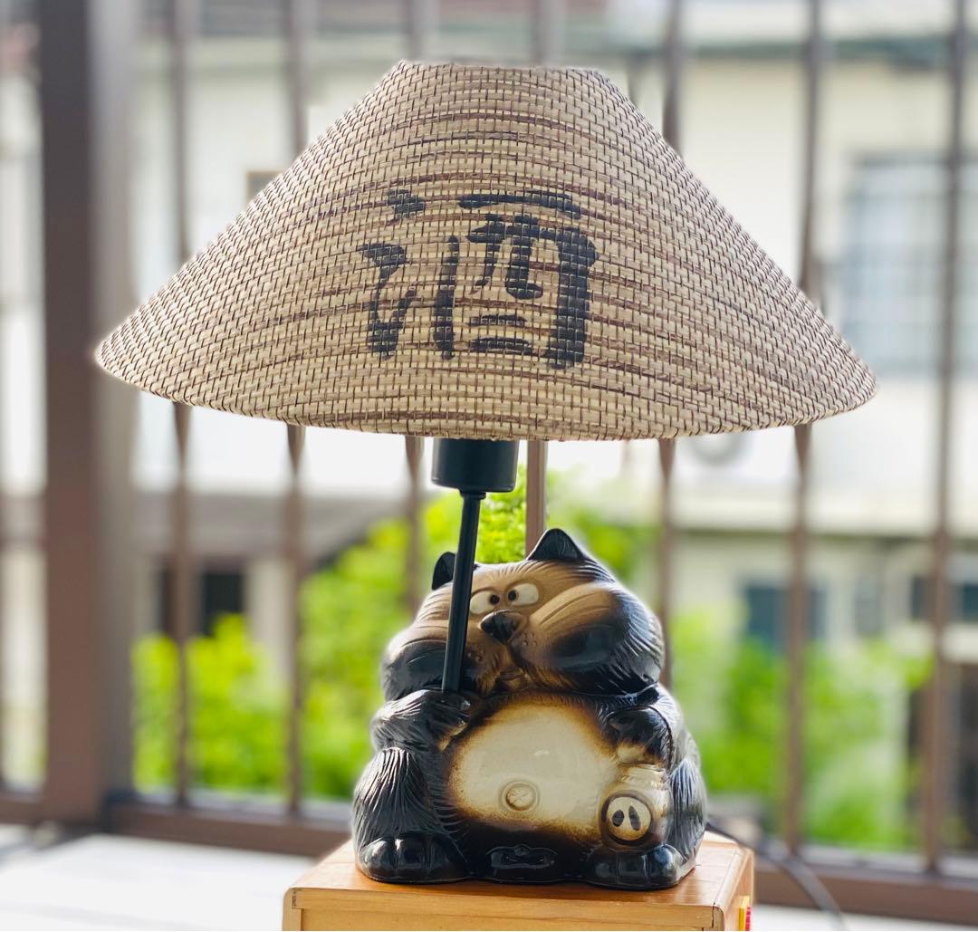 さ*き様 昭和レトロ 希少 松下電工 信楽焼たぬきランプ 縁起物 商売繁盛 ヴィ