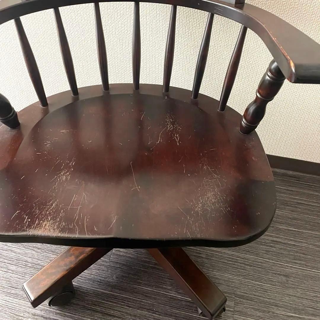 北海道民芸家具　回転式アームチェア