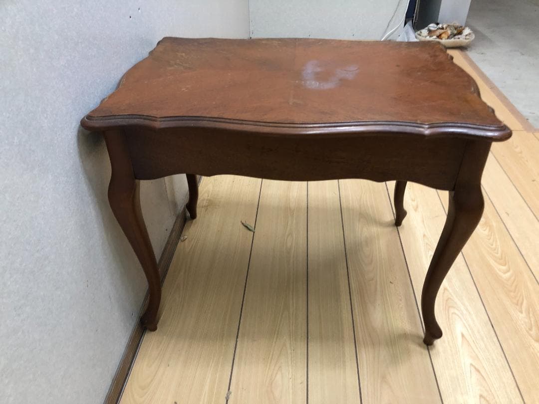 【マルニ木工】 猫脚 サイドテーブル 引き出し付 オールドマルニ 250402-