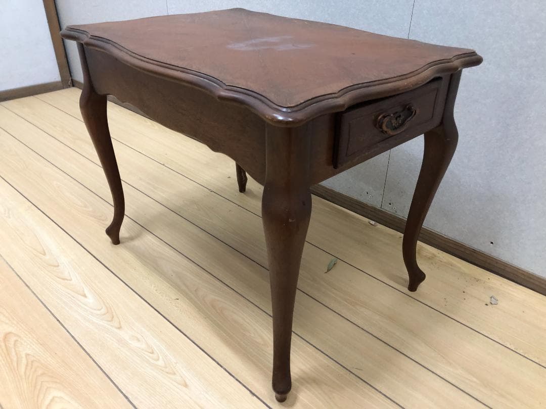 【マルニ木工】 猫脚 サイドテーブル 引き出し付 オールドマルニ 250402-