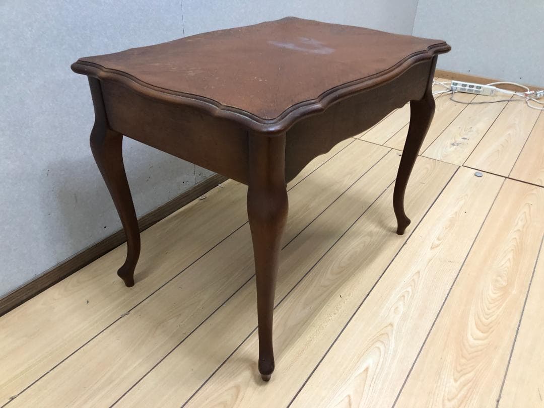 【マルニ木工】 猫脚 サイドテーブル 引き出し付 オールドマルニ 250402-