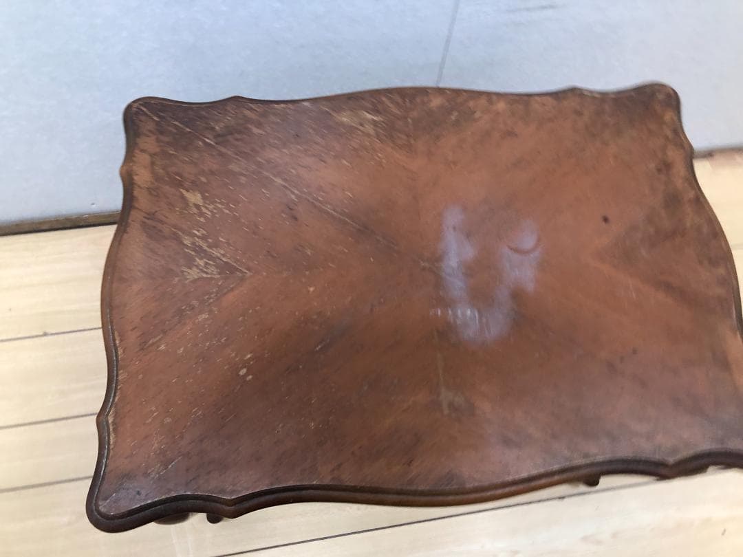 【マルニ木工】 猫脚 サイドテーブル 引き出し付 オールドマルニ 250402-