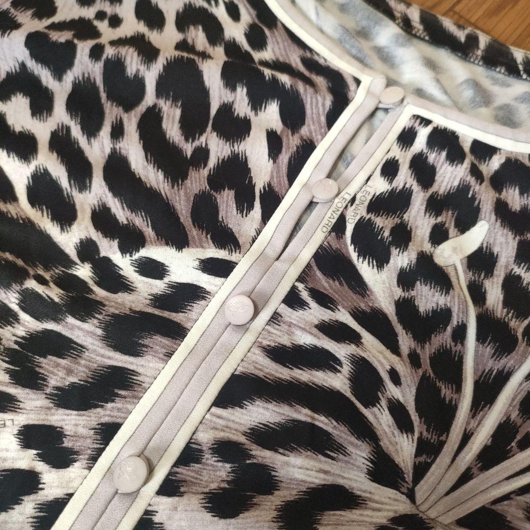 d16 超美品　レオナール　LEONARD　トップス　チュニック　カンカン素材