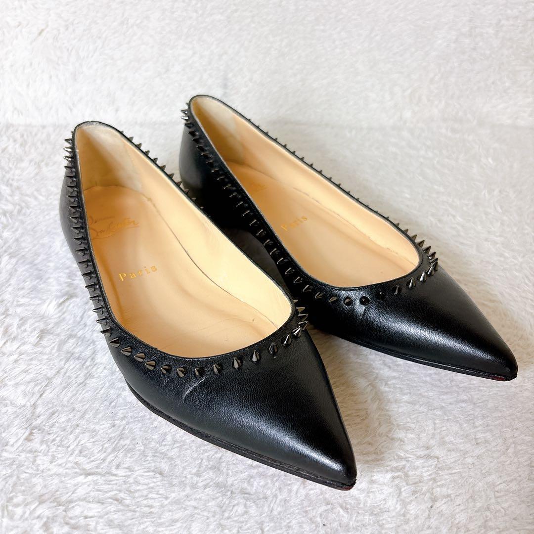 Christian Louboutin スタッズ フラット パンプス シューズ