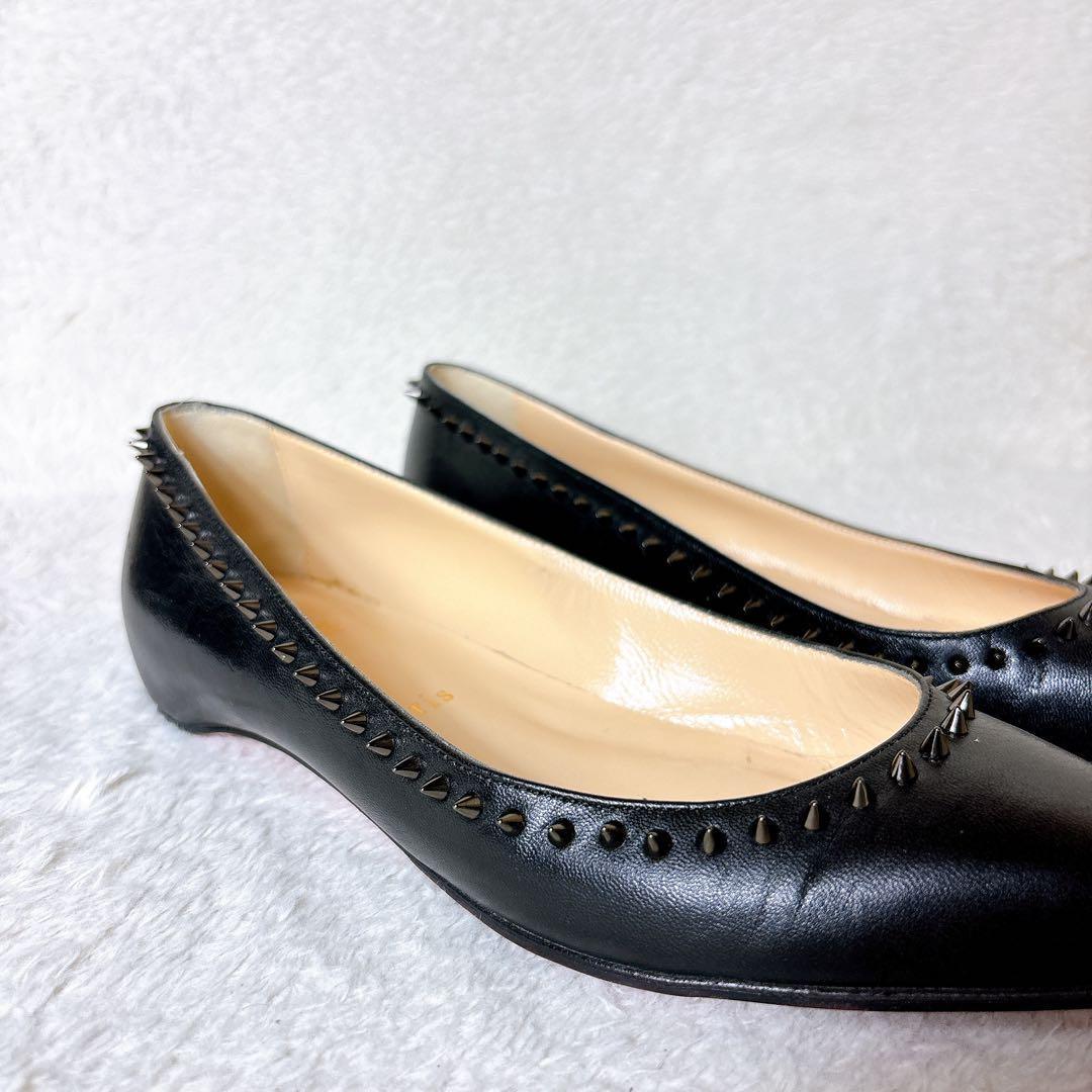 Christian Louboutin スタッズ フラット パンプス シューズ