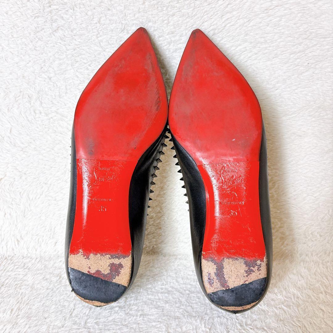 Christian Louboutin スタッズ フラット パンプス シューズ