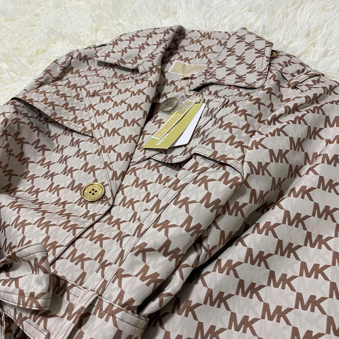 新品【MICHAEL KORS】 トレンチコート 総柄 MK柄 ベルト付き