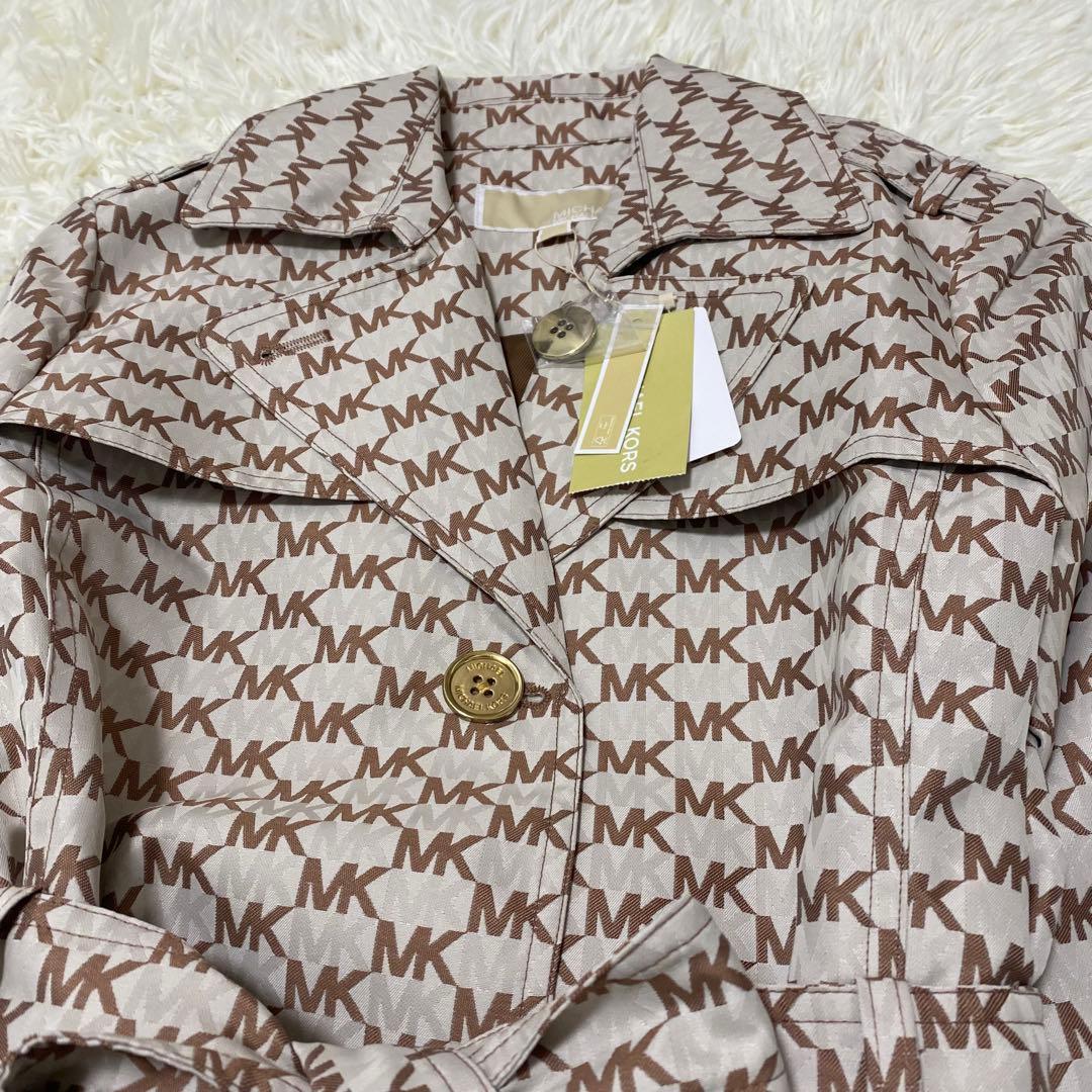 新品【MICHAEL KORS】 トレンチコート 総柄 MK柄 ベルト付き