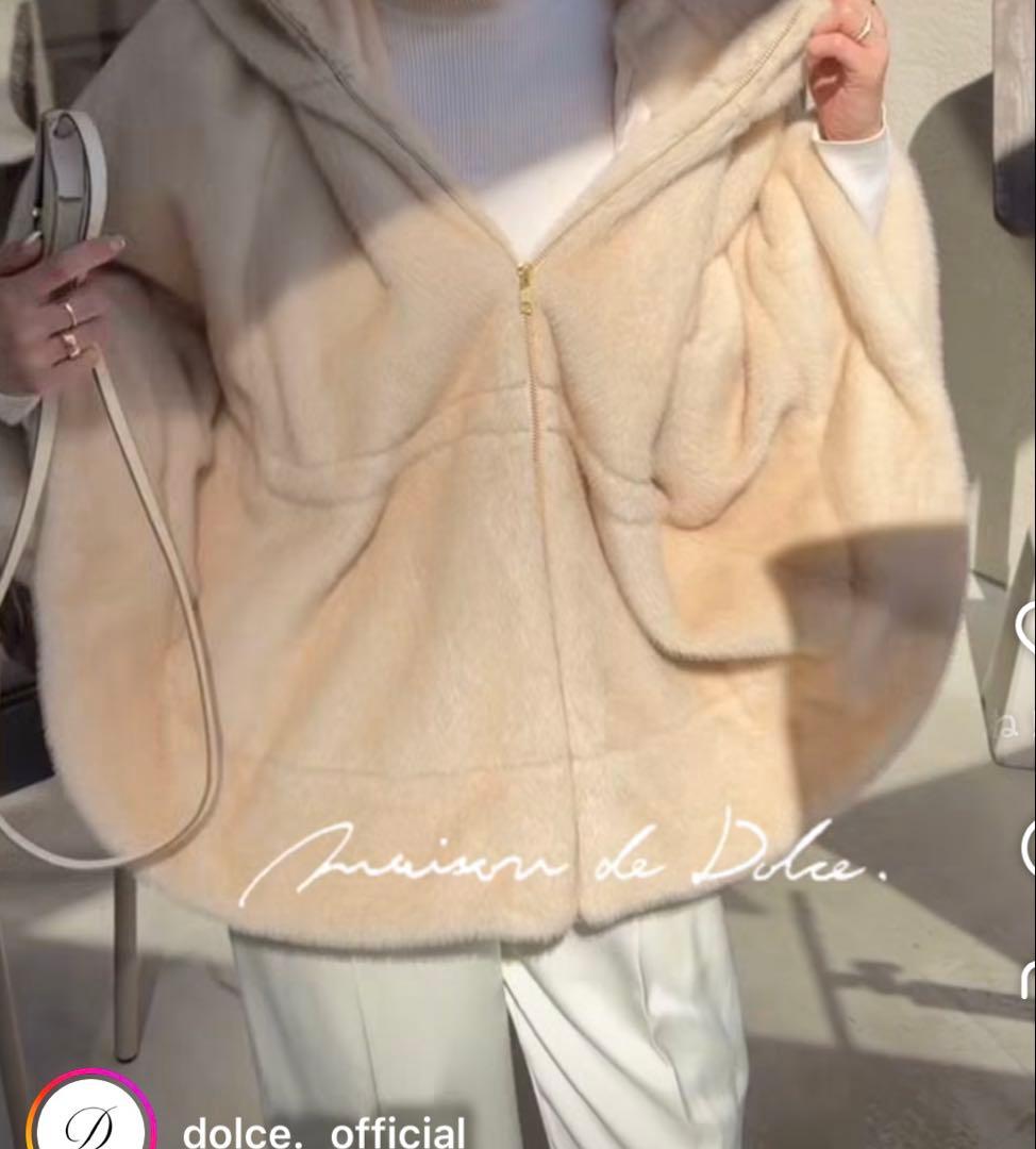 新品　未使用品maison de Dolce. テディポンチョ