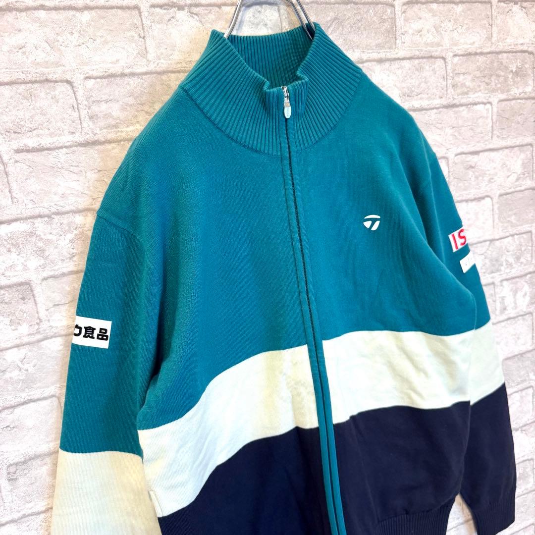 【新品タグ付】テイラーメード デカロゴ ゴルフ ジップアップ セーター M