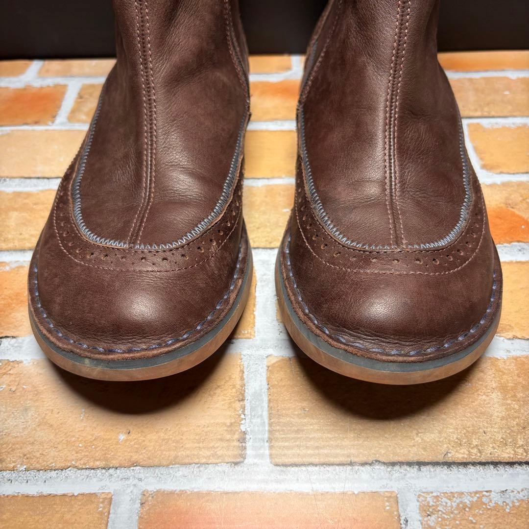 カンペール　ショートブーツ　PEU　STICH　サイドジップ　３９