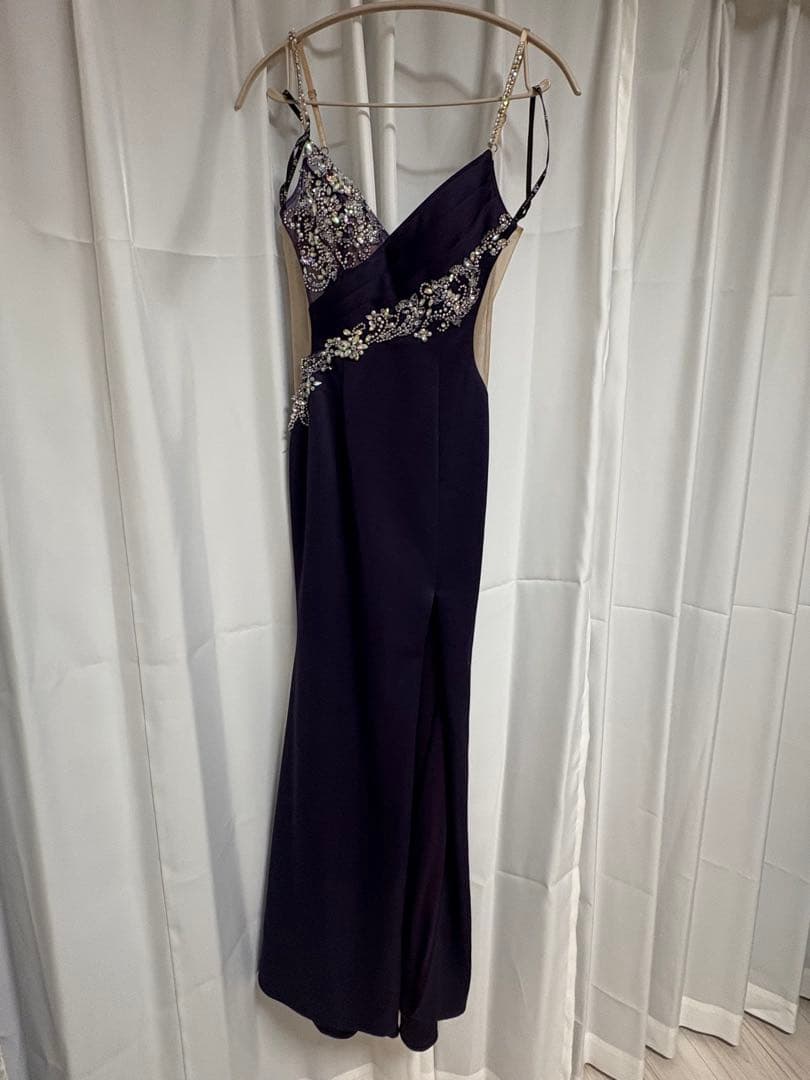 sugar パープル スリットドレス