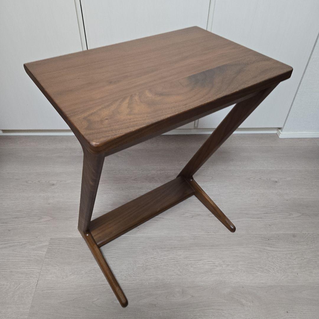 の*り様 飛騨家具 イバタインテリア STサイドテーブル 45 ウォールナット