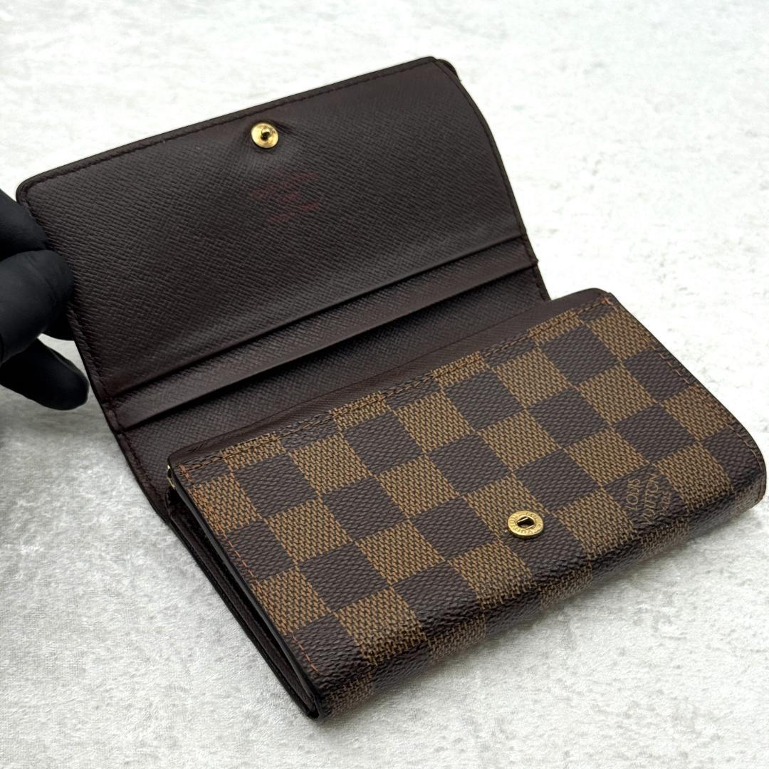 ルイヴィトン ダミエ ポルトモネビエ トレゾール 折り財布