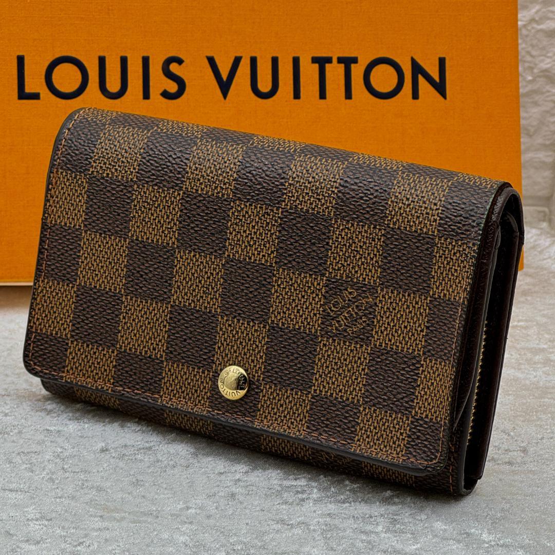 ルイヴィトン ダミエ ポルトモネビエ トレゾール 折り財布