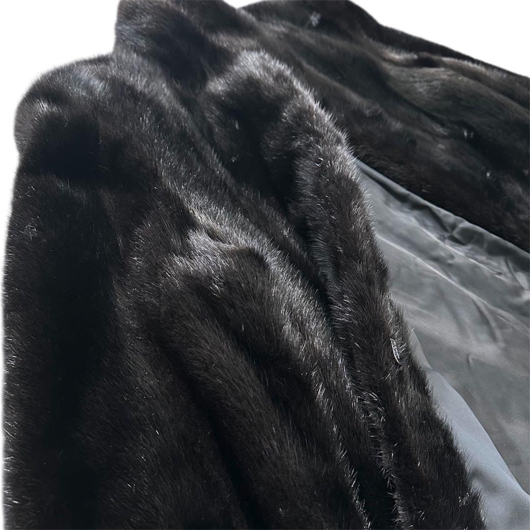 SAFURON サフロン　毛皮コート リアルファー ミンク ブラック 11号