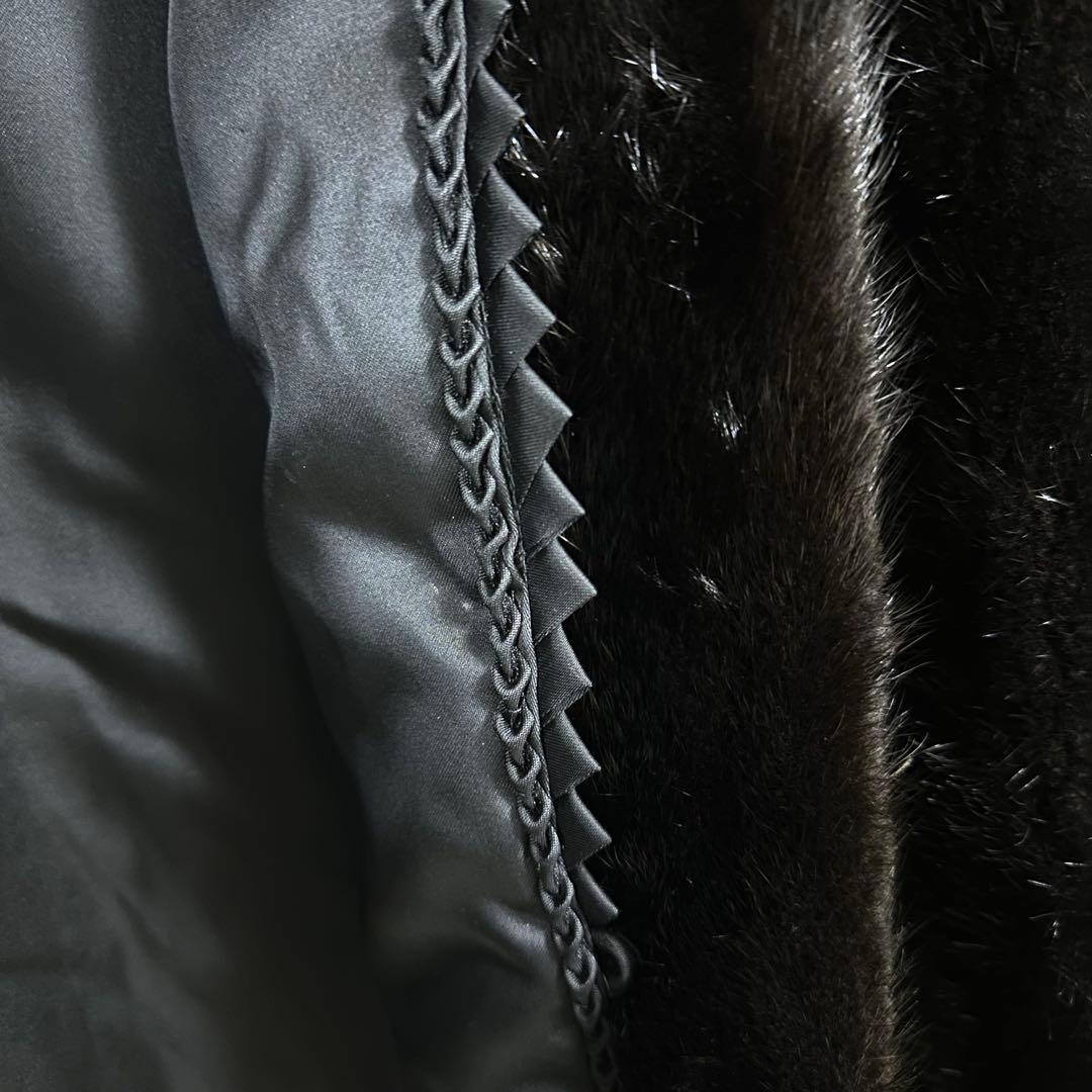 SAFURON サフロン　毛皮コート リアルファー ミンク ブラック 11号