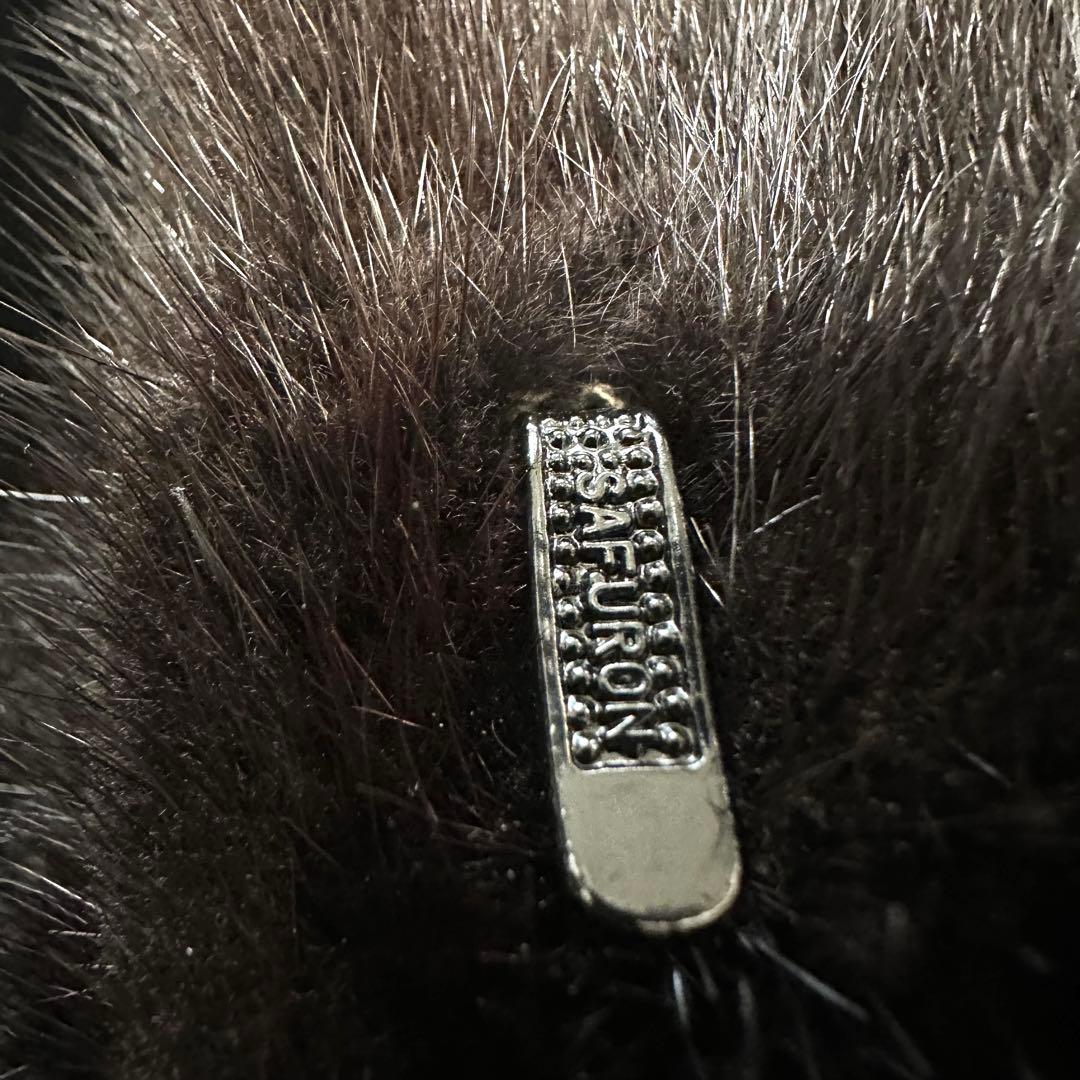 SAFURON サフロン　毛皮コート リアルファー ミンク ブラック 11号