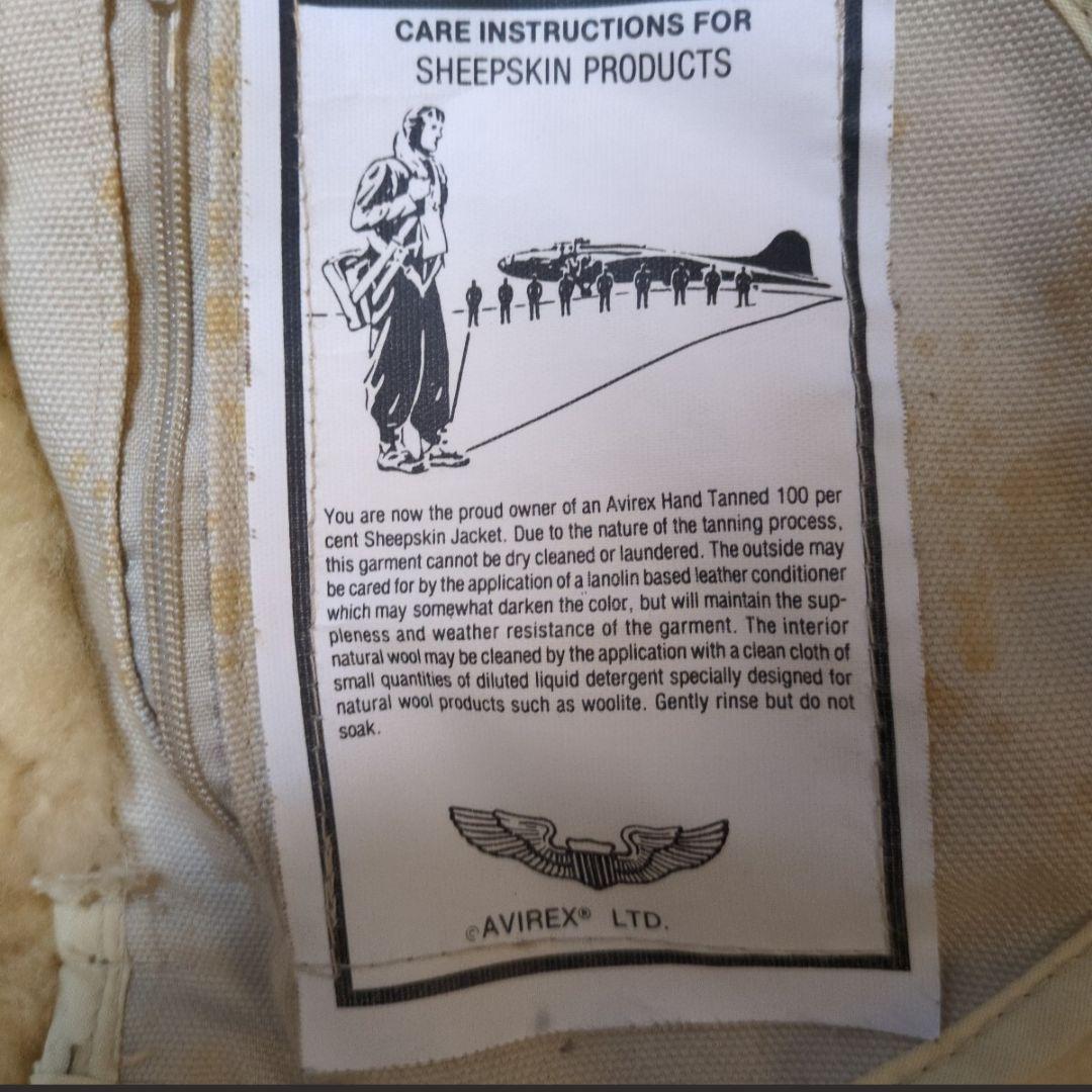 希少カラーアビレックスAVIREX TYPE B-3 ムートンシープスキン羊皮
