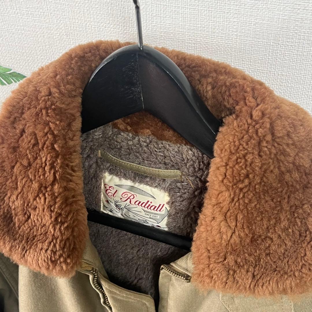 RADIALL フライトジャケット 襟ボア ブルゾン ミリタリー ワーク 裏起毛