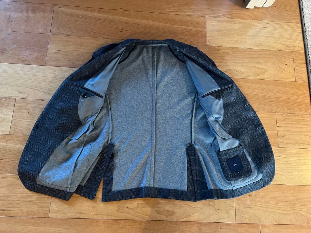 J、ジーステージのグレー系 チェック柄 スーツ セット