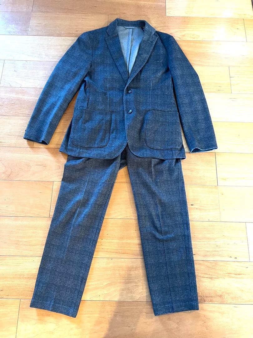 J、ジーステージのグレー系 チェック柄 スーツ セット