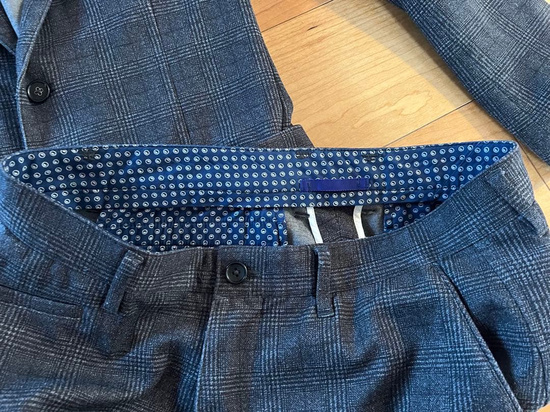 J、ジーステージのグレー系 チェック柄 スーツ セット