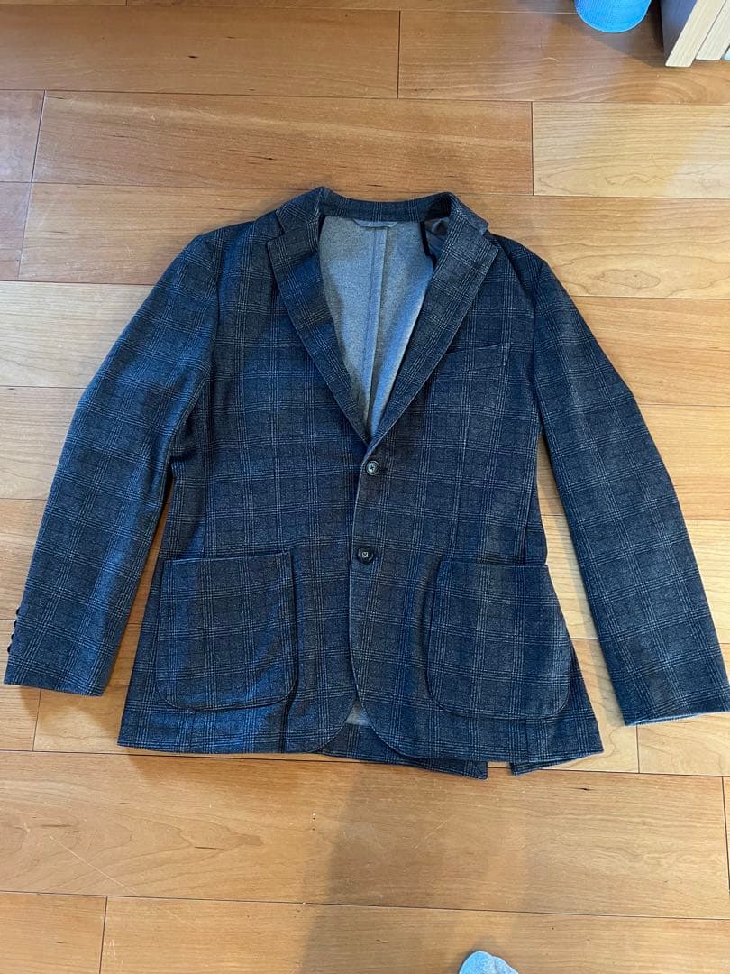 J、ジーステージのグレー系 チェック柄 スーツ セット