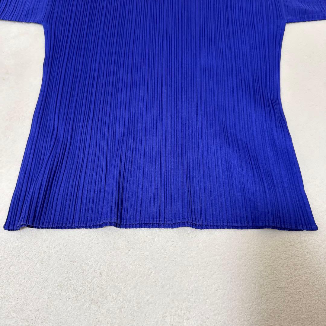 PLEATS PLEASE プリーツ　オーバーサイズ　パープル　長袖　ハイネック