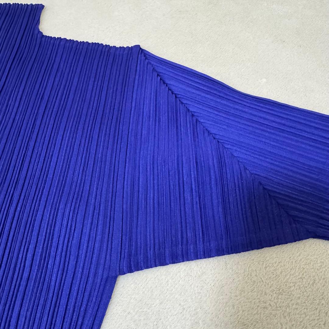 PLEATS PLEASE プリーツ　オーバーサイズ　パープル　長袖　ハイネック