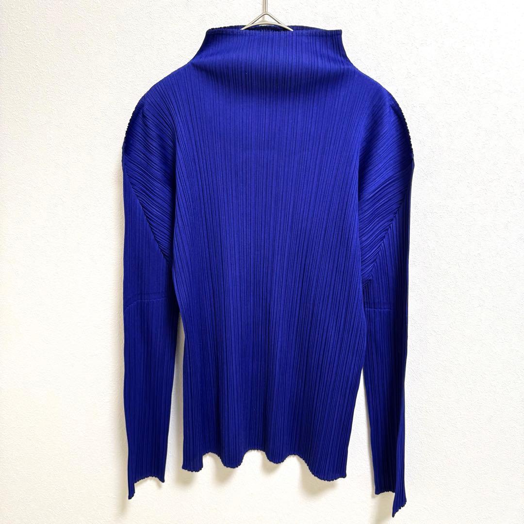 PLEATS PLEASE プリーツ　オーバーサイズ　パープル　長袖　ハイネック