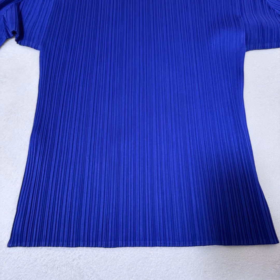 PLEATS PLEASE プリーツ　オーバーサイズ　パープル　長袖　ハイネック