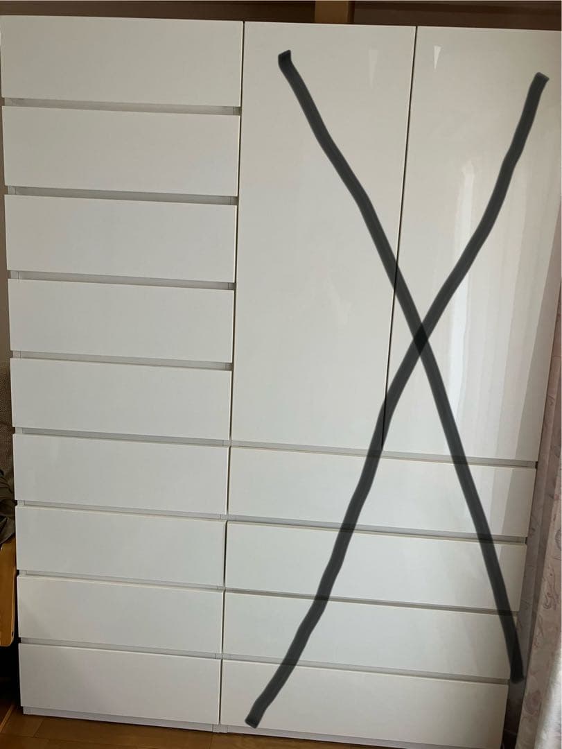 ニトリポルテD60TC-WHタワーチェストホワイト