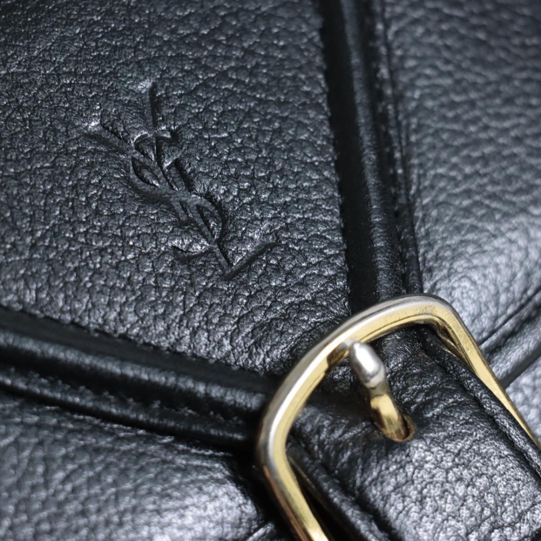 【専用】イヴサンローラン　YSLレザーショルダーバッグ　ブラック