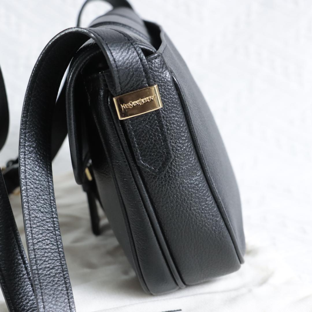 【専用】イヴサンローラン　YSLレザーショルダーバッグ　ブラック