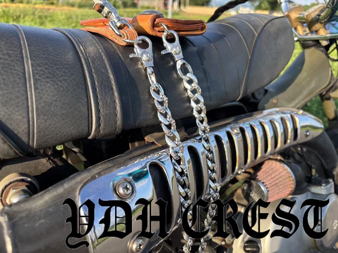 バイカー必須　ウォレット用プレーン　シルバーチェーン　TYPE1　QBKL011