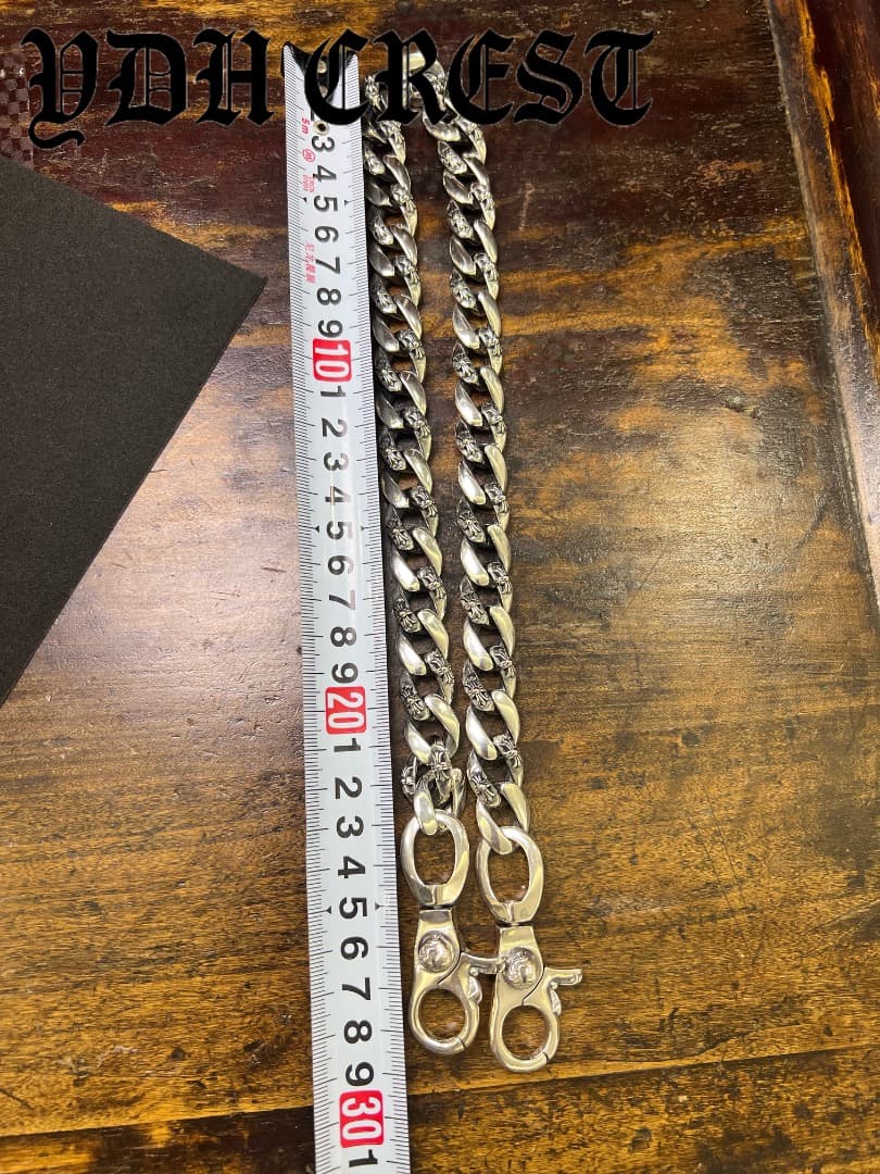 バイカー必須　ウォレット用プレーン　シルバーチェーン　TYPE1　QBKL011