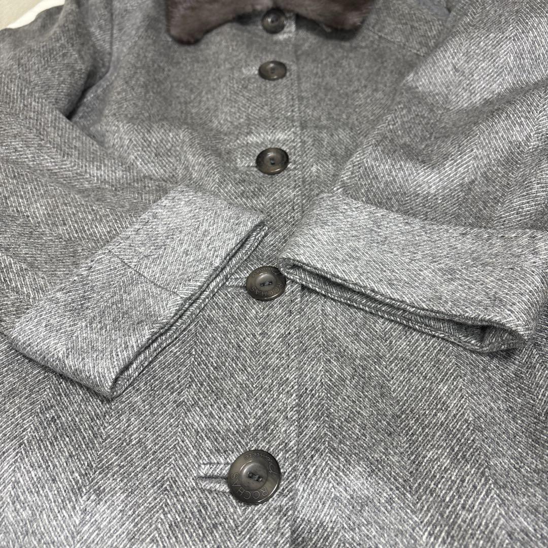 【極美品】ゼニア レリアン カシミヤ100 ロングコート ヘリンボーン ミンク