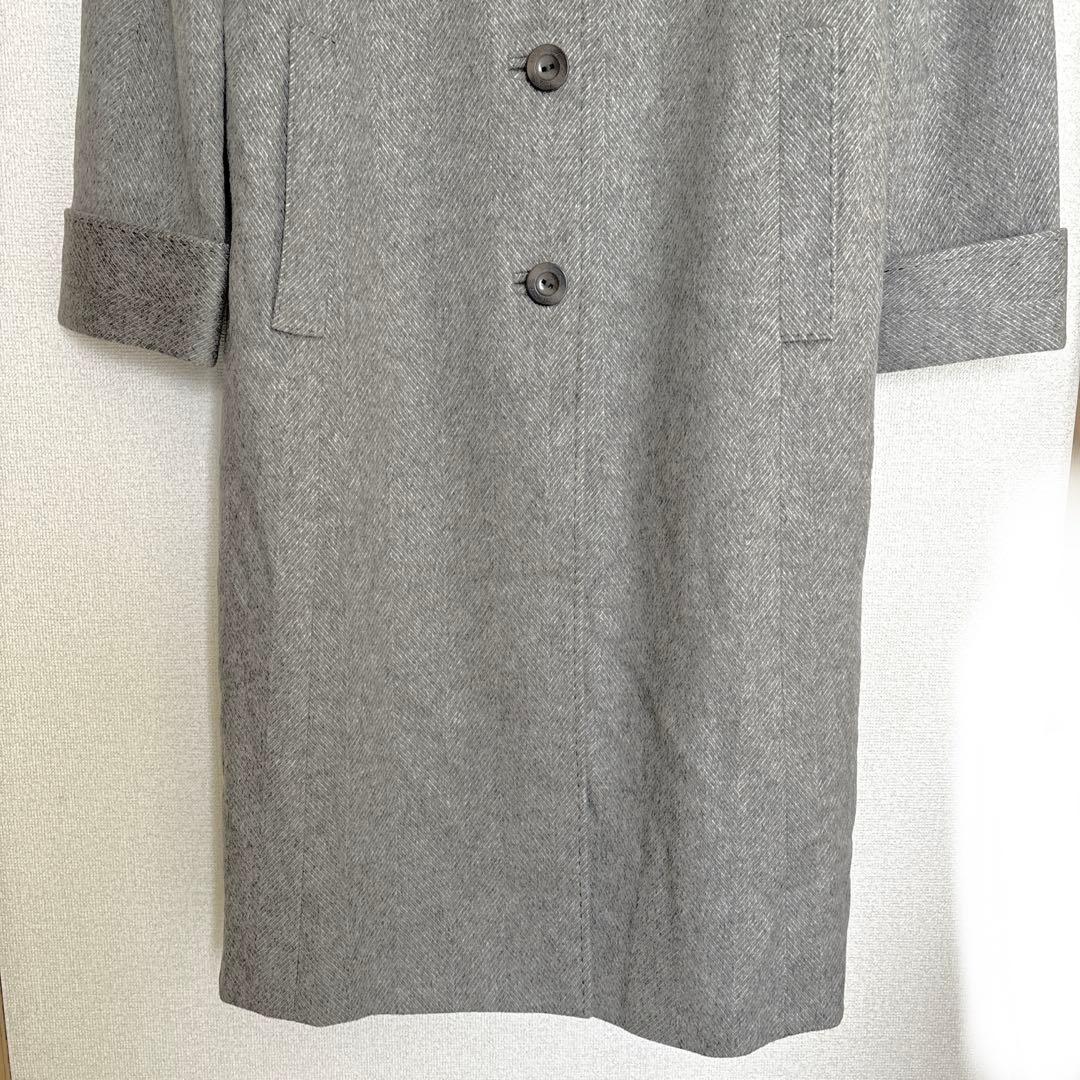 【極美品】ゼニア レリアン カシミヤ100 ロングコート ヘリンボーン ミンク