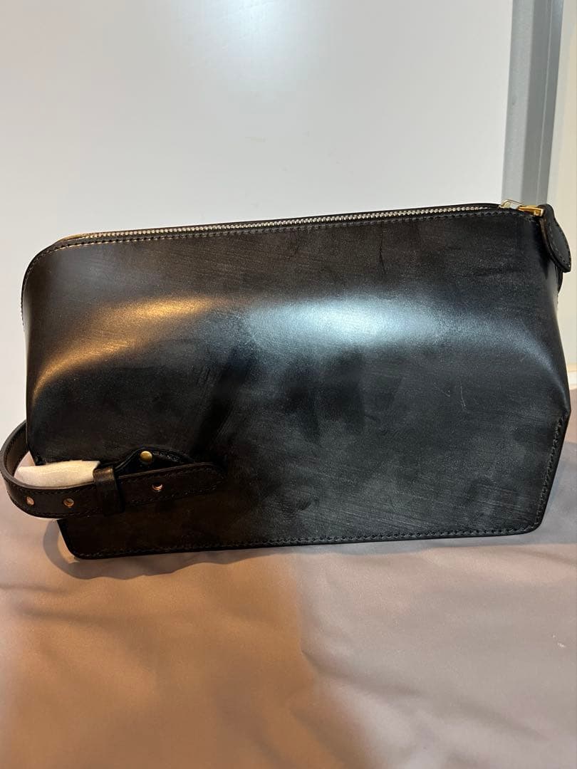 【未使用品】ganzo 黒レザークラッチバック