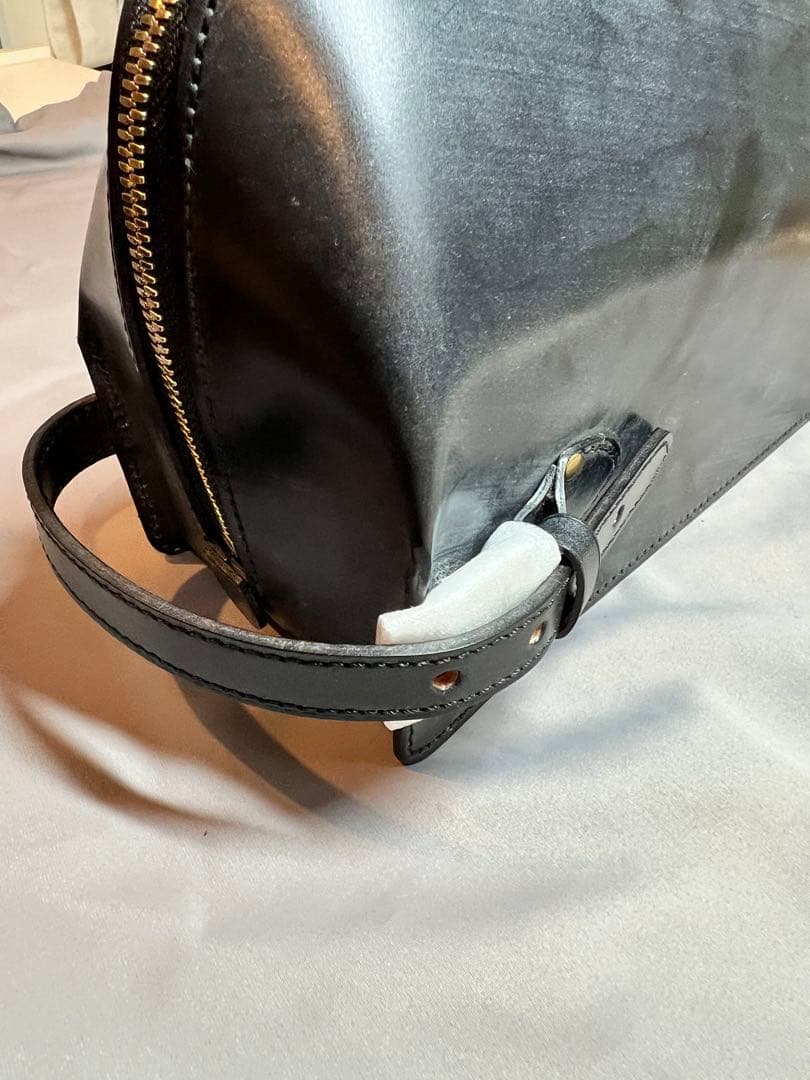 【未使用品】ganzo 黒レザークラッチバック